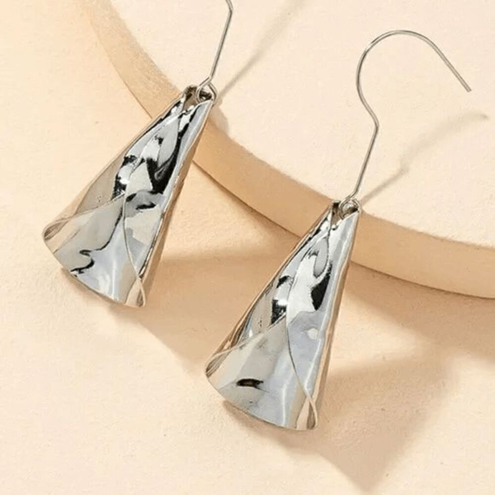 Ladies Silver Dangle Earrings - Picture 3 of 5